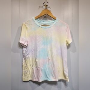 GAP‎ Organic Cotton Tie-Dye T-Shirt Women’s Medium Pastel Short Sleeve Crewneck